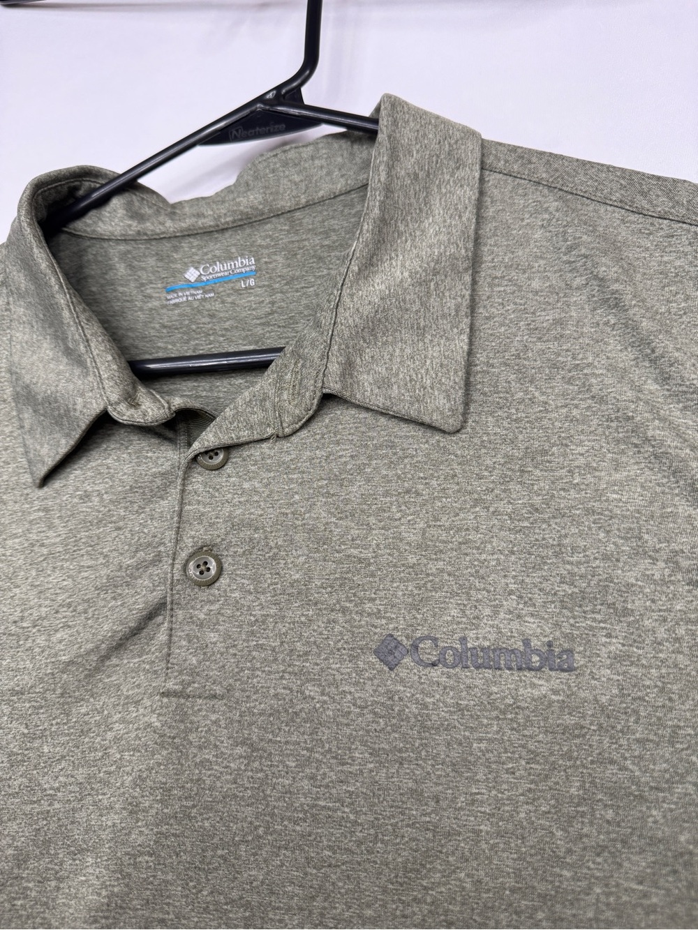 Columbia Men's Short Sleeve Performance Polo Shirt Green Size L